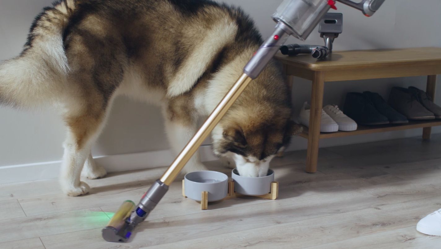 A model get their hair styled.